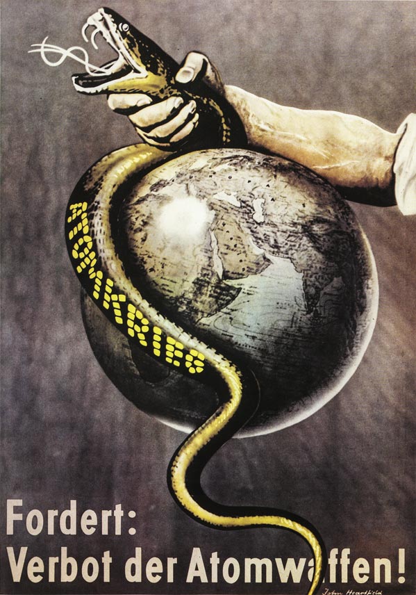 john heartfield political collage prohibit atomic weapons